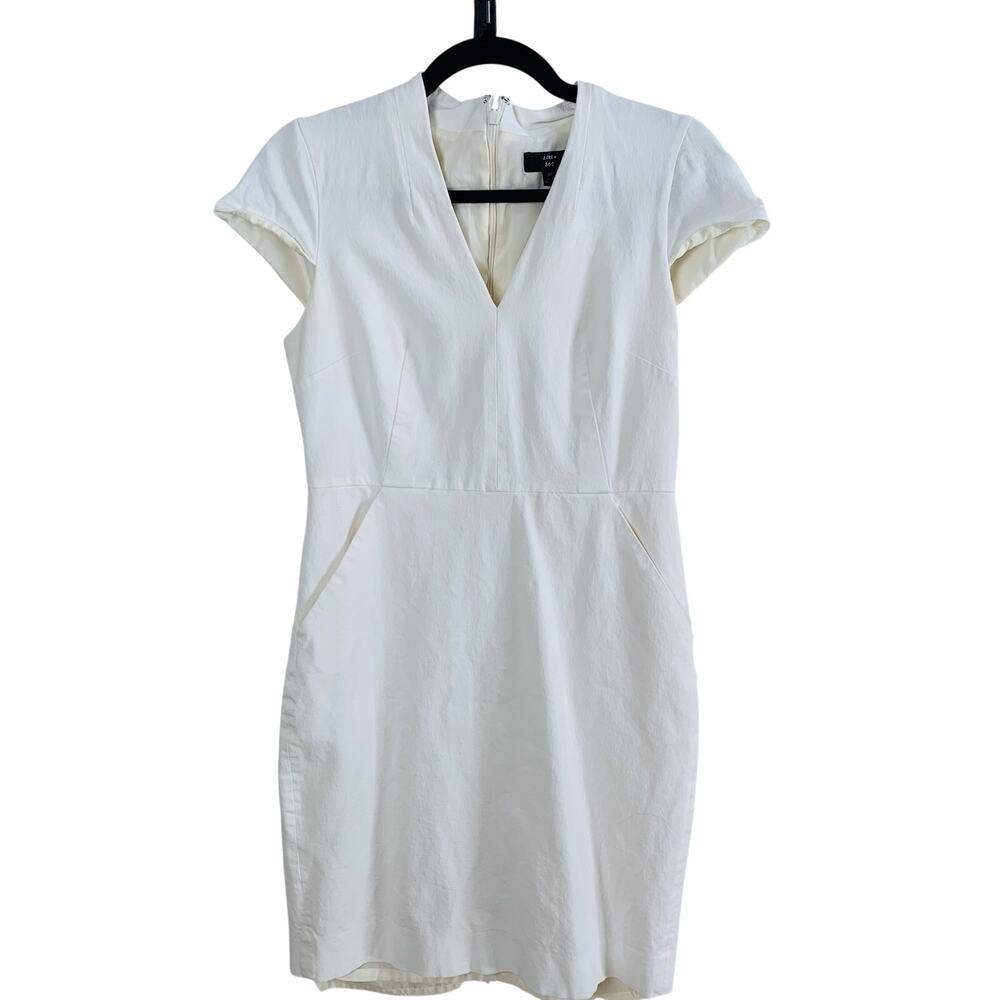 J.Crew 365 Ivory Sheath Dress 8P Petite Cap Sleeve Stretch Minimalist
Summer - Picture 2 of 8